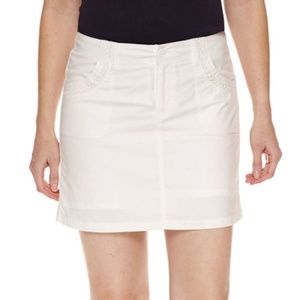 St. John's Bay Cotton Blend White 5" Skort New